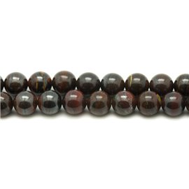 20pz - Perline di pietra - Sfere con occhi di ferro 4mm 4558550021991