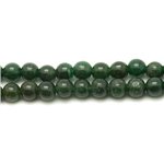 10pc - Perles de Pierre - Jade vert foncé boules 8mm   4558550032935