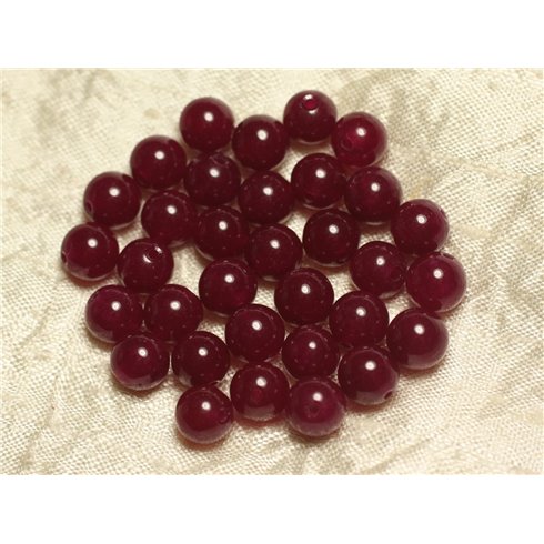 10pc - Perles de Pierre - Jade Framboise Boules 8mm   4558550022103