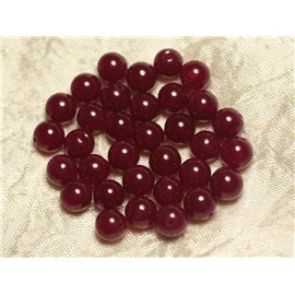 10pc - Stone Beads - Raspberry Jade Balls 8mm 4558550022103