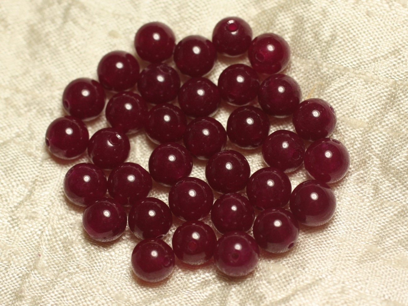 10pc - Perles de Pierre - Jade Framboise Boules 8mm   4558550022103
