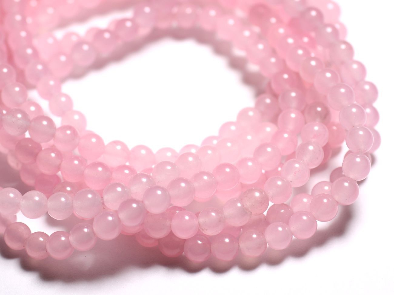 20pc - Perles de Pierre - Jade Boules 6mm Rose clair - 4558550022110 