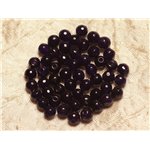 20pc - Perles de Pierre - Jade Boules Facettées 6mm Violet   4558550022172 