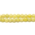 10pc - Perles de Pierre - Jade jaune citron Boules 8mm - 4558550022189