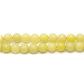 10pc - Stone Beads - Lemon Jade Balls 8mm 4558550022189