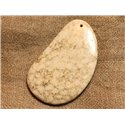 Pendentif Pierre semi précieuse Corail Fossile 55mm n°10  4558550024282 