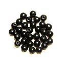 20pc - Perles Turquoise Synthèse Boules 8mm Noir   4558550022752
