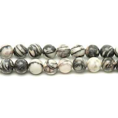 2pc - Perles de Pierre - Jaspe Zèbre Boules 14mm   4558550022820