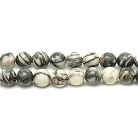 2pc - Stenen kralen - Zebra Jasper ballen 14mm 4558550022820