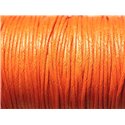 5 Mètres - Cordon de Coton Ciré 1.5mm Orange   4558550023148 