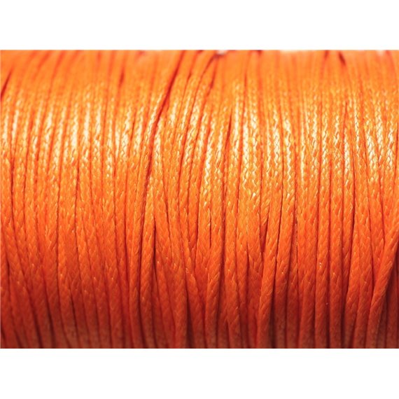 5 Mètres - Cordon de Coton Ciré 1.5mm Orange   4558550023148 