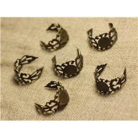 1pc - Bronze Filigree Support Ring Size Adjustable Round 10mm 4558550023155