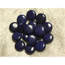 2pc - Perline di pietra - Palette di lapislazzuli 14mm 4558550023186