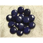 2pc - Perles de Pierre - Lapis Lazuli Palets 14mm   4558550023186