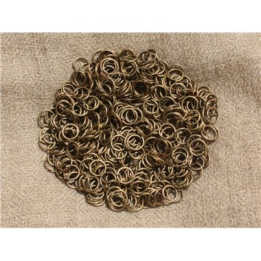 200pc - Anneaux Ouverts Métal Bronze 7 x 0.7mm   4558550023391