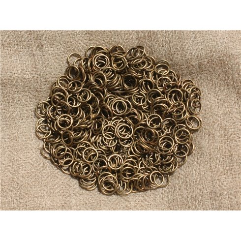 200pc - Anneaux Ouverts Métal Bronze 7 x 0.7mm   4558550023391