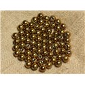10pc - Perles de Pierre - Hématite Dorée Boules 6mm   4558550023445