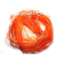 10pc - Colliers Tours de cou Organza et Coton 47cm Orange   4558550023469 