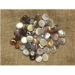 6pc - Perles de Pierre - Agate Botswana Ovales 7-9mm   4558550023513