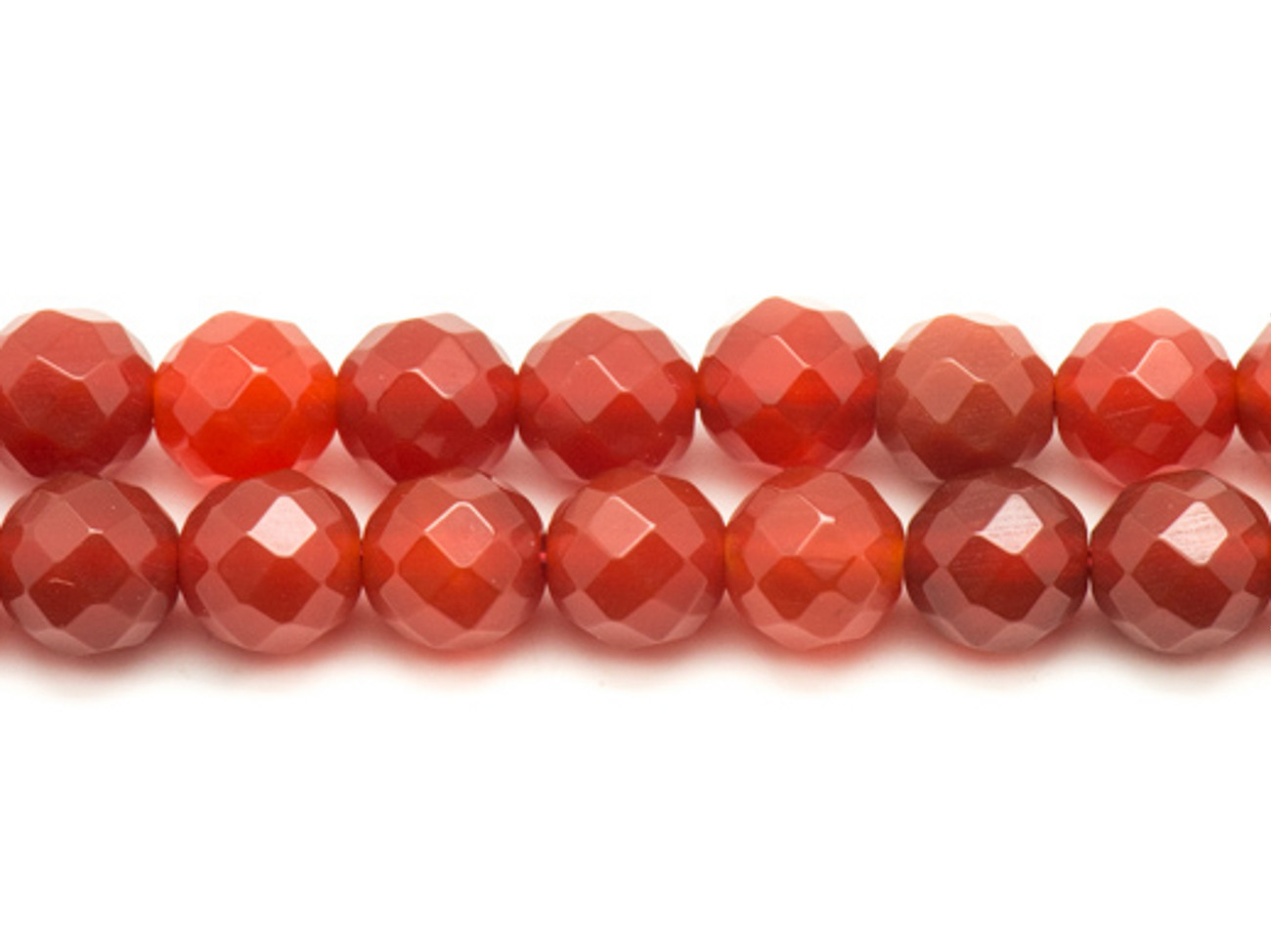 5pc - Perles de Pierre - Cornaline Boules Facettées 10mm   4558550023551