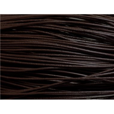 5m - Cordon Cuir Véritable Marron Café 1mm   4558550023568