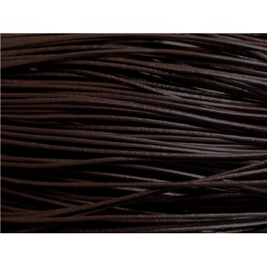 5m - Cordon Cuir Véritable Marron Café 1mm   4558550023568