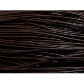 5m - Coffee Brown Genuine Leather Cord 1mm 4558550023568