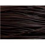 5m - Cordon Cuir Véritable Marron Café 1mm   4558550023568