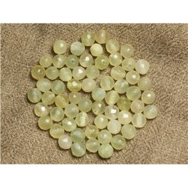 10pc - Cuentas de piedra - Jade facetado 6 mm 4558550023582