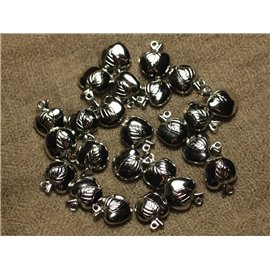 5pc - Pendants Charms Silver Plated Rhodium Apple 14mm 4558550023674