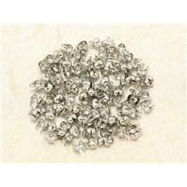 20 Stück - Spitzen 1 Abdeckknoten Silber Metall Rhodium für Kugelkette oder 4558550000200 Schnüre