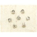 20pc - Embouts 1 Cache Noeuds Métal argenté Rhodium pour Chaîne bille ou Cordons   4558550000200