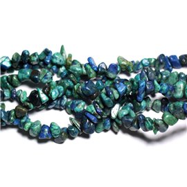 40pc - Perles Pierre Rocailles Chips Chrysocolle 4-10mm bleu vert - 4558550023933