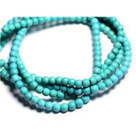 40pc - Synthetic Turquoise Beads 4mm Balls Turquoise Blue 4558550023940