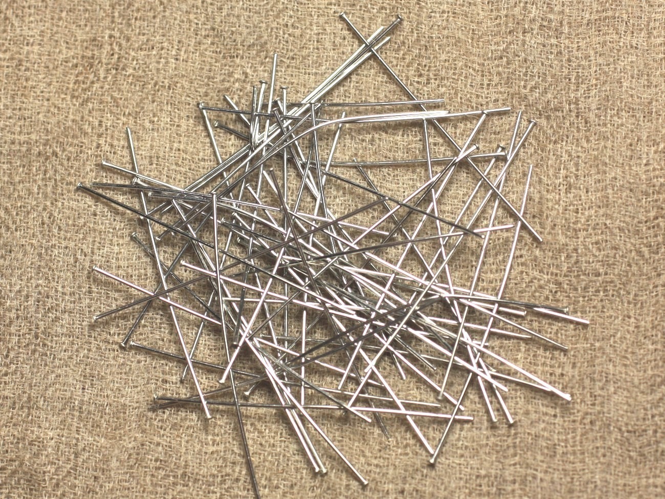 50pc env - Tiges Clous à Tête Plate Acier Chirurgical 316L 45x0.5mm - 4558550023964