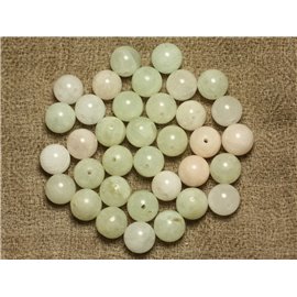 2pc - Stone Beads - Beryl Aquamarine Morganite Balls 8mm 4558550023988 