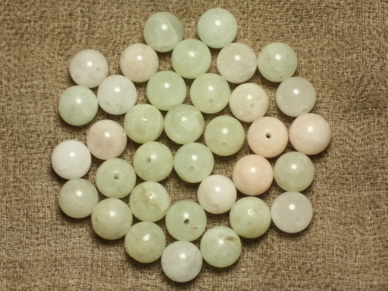 2pc - Perles de Pierre - Béryl Aigue Marine Morganite Boules 8mm   4558550023988 