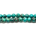 1pc - Perle Turquoise Naturelle Boule 6-8mm   4558550024015 