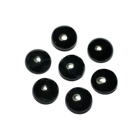 1pc - Cabochon Pierre semi précieuse - Oeil de Faucon Rond 10mm   4558550024121 