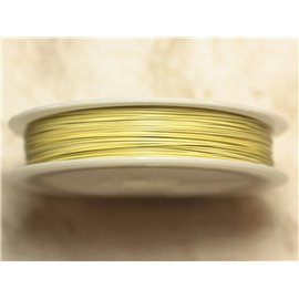 70 meter spool - 0.38mm Wired Metal Wire Light pastel yellow - 4558550024565 