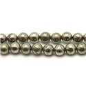 4pc - Perles de Pierre - Pyrite Dorée Boules 12mm   4558550024626