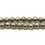 4pc - Perles de Pierre - Pyrite Dorée Boules 12mm   4558550024626