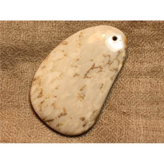 Pendentif Pierre semi précieuse Corail Fossile 55mm n°11  4558550022806 