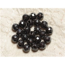 5 piezas - Taladro de cuentas de piedra de 2,5 mm - Hematites facetados de 8 mm 4558550025531