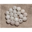 5pc - Perles de Pierre Perçage 2.5mm - Quartz Rose Givré Mat 10mm  4558550024688