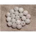 5pc - Perles de Pierre Perçage 2.5mm - Quartz Rose Givré Mat 10mm  4558550024688