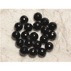 2pc - Stenen kralen boor 2,5 mm - Facet Onyx 10 mm 4558550024893