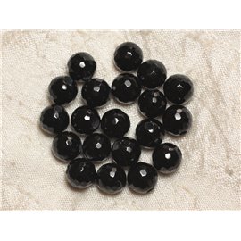 2pc - Stone Beads Drill 2.5mm - Faceted Onyx 10mm 4558550024893