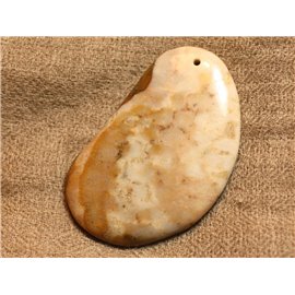 Colgante de piedra semipreciosa Fossil Coral 55mm n ° 12 4558550024640 