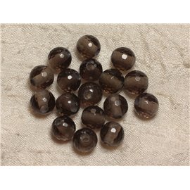 Boren met steenkralen 2,5 mm - gefacetteerde rookkwarts 10 mm 4558550026484